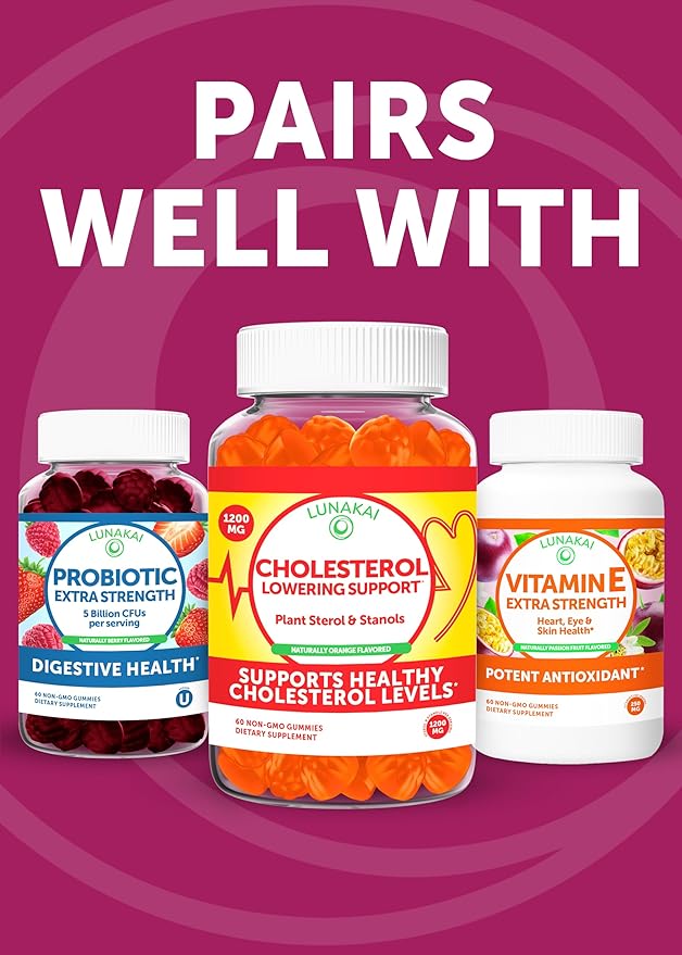 Lunakai USA Made Beet Root Gummies with Antioxidant Blend - Delicious Non-GMO Beet Chews 60ct