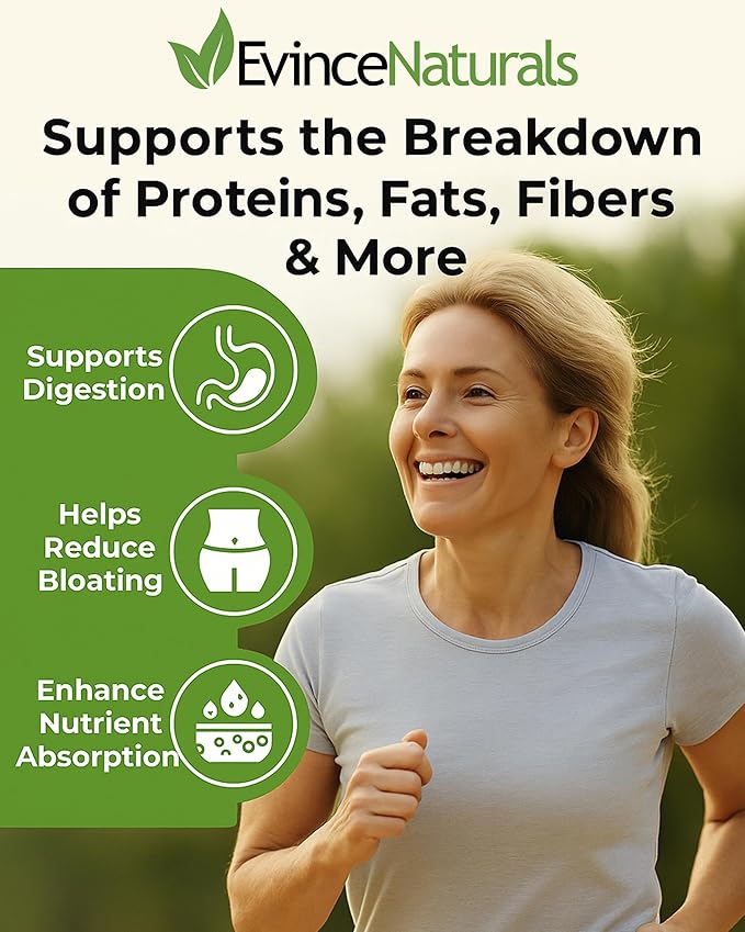 DigestPlus Digestive Enzymes - Plant-Based Enzymes for Digestion Support Helps Reduce Bloating &amp Gas - Pure Enzyme Formula for Nutrient Absorption - Digestion Supplement 180 Capsules