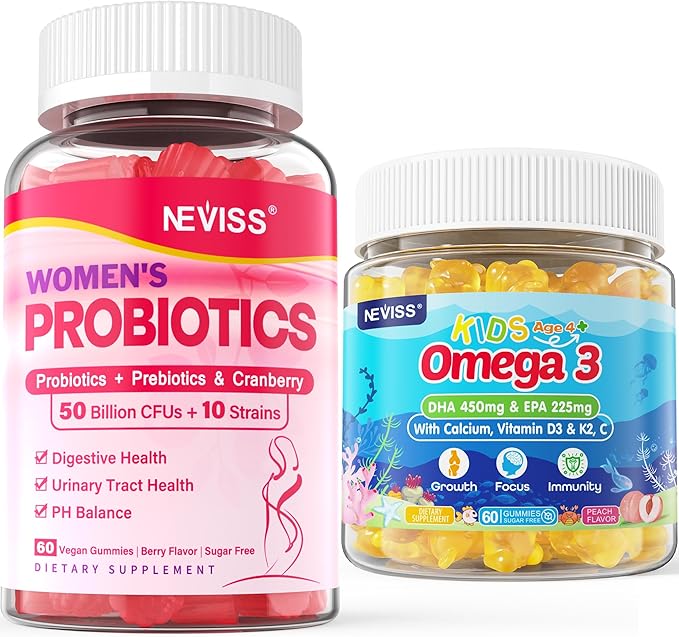 Probiotics Gummies + Kids Omega 3 Gummies