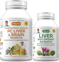 ANDREW LESSMAN PC Liver and Brain Benefits + Liver Anti-Oxidant Extracts Kit: 540 Capsules(360sg+180cp) - Phosphatidyl Choline Milk Thistle Artichoke Curcumin.