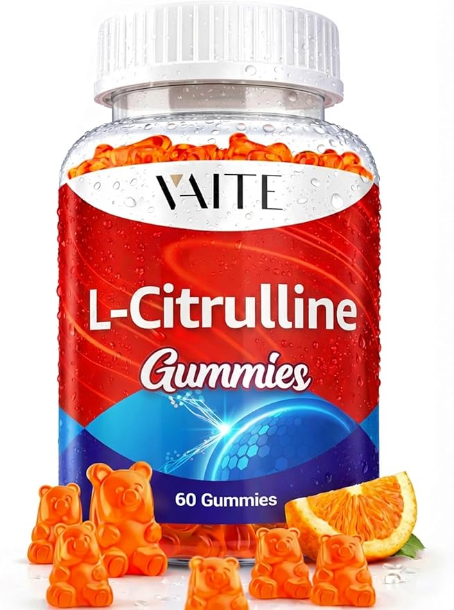 L Citrulline Gummies for Men - Powerful Vasodilator with Calcium 1600mg per Serving Extra Strength Boosts Nitroxyl and Nitric Oxide Production Supports Energy and Endurance 60 Chewable Gummy