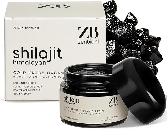 Pure Himalayan Shilajit Resin - 50g Organic Shilajit for Men &amp Women with Fulvic Acid &amp 85+ Trace Minerals for Energy Strength &amp Immunity - Lab Tested for Purity &amp Potency - 100 Servi