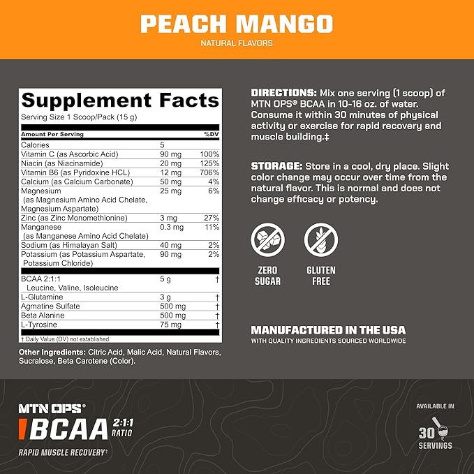 MTN OPS BCAA Peach Mango + Hydrate Mango Peach Bundle