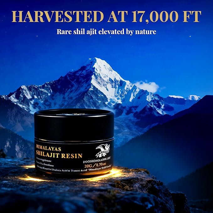 Himalayas Shilajit Resin - Pure Golden Grade | 100% Natural with 85+ Trace Minerals | Energy Boost &amp Immune Support for Men &amp Women | Lab Tested | 20g 100 Servings