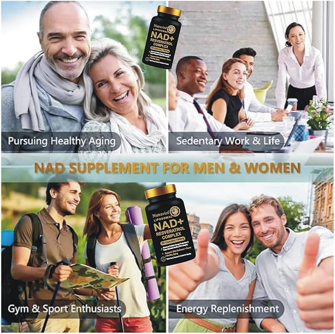 Liposomal NAD+ Resveratrol Complex 1500mg – Advanced Cellular Energy Anti-Aging DNA Repair Support High Absorption Liposomal Technology – 60 Capsules “3rd Party Tested – Eurofins”