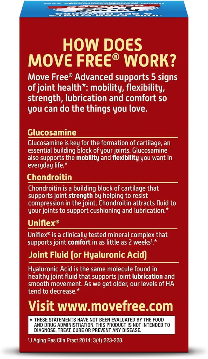 Move Free Advanced 80 tablets - Joint Health Supplement with Glucosamine and Chondroitin
