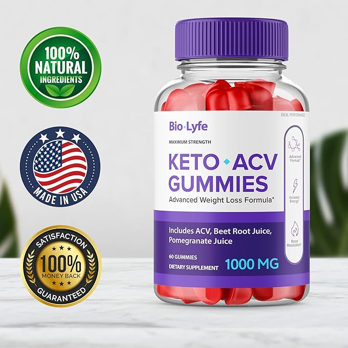 Biolyfe Keto + GummiesBiolyfeKeto ACV Keto Supplement Gummies - Maximum Strength Keto+ ACV Gummys All Natural Support Formula Keto+ACV Advanced Formula Biolyfe Keto Gummy Reviews (3 Pack)