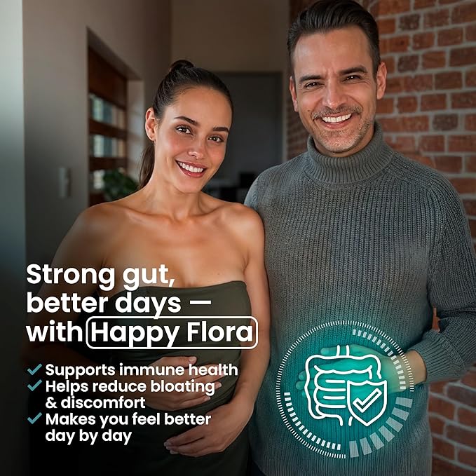 VITASEI Happy Flora Probiotic &amp Prebiotic Complex with Magnesium and Zinc - 16 oz