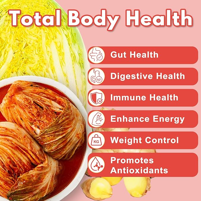 Kimchi Supplement Kimchi Capsules Alternative (Powder Form) Probiotics &amp Enzymes Supports Gut &amp Digestive Taste Well One Fermented Superfood for Antioxidant Support 170g