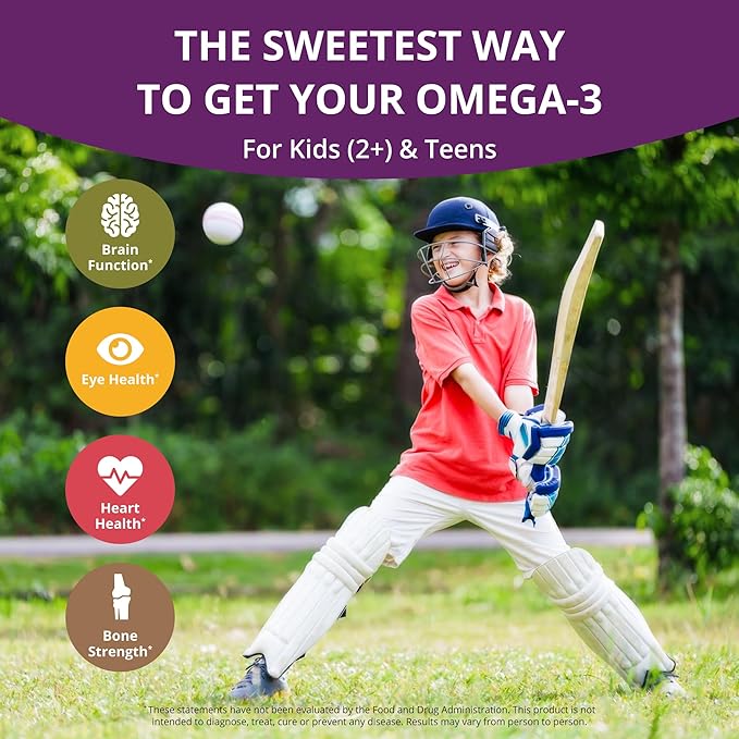 Omega 3 Gummies &amp Probiotic Gummies Bundle - Brain Growth Eye Health Digestive Support in Kid-Friendly Gummies