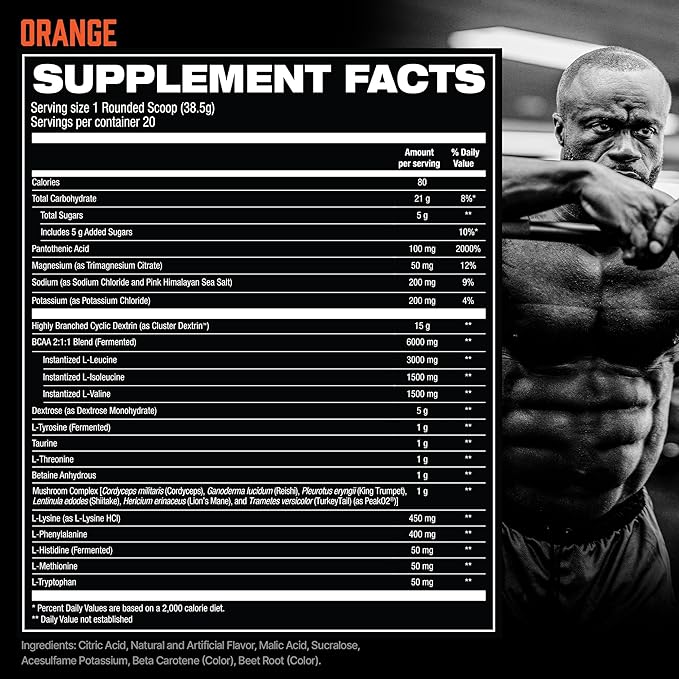 HOSSTILE Intra[R3] Intra Workout Powder EAA &amp BCAA Drink with Carbs Enhance Energy &amp Endurance Build Lean Muscle &amp Improve Recovery Orange 20 Servings