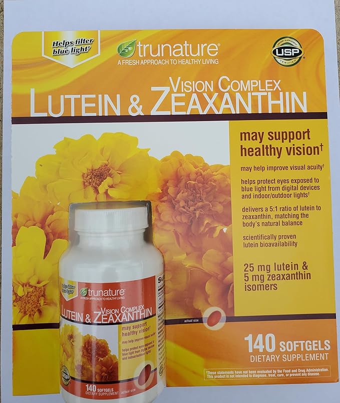 Tru-Nature Vision Complex Lutein &amp Zeaxanthin a Bundle of 140 Softgels