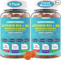 Focus Memory &amp Energy Gummies L-Tyrosine + Methyl B12 1000mcg B6 50mg D3 C Lion's Mane Mushroom for 15+ Students Office Worker Multivitamin Herb Blend for Seniors Brain &amp Cognition Su
