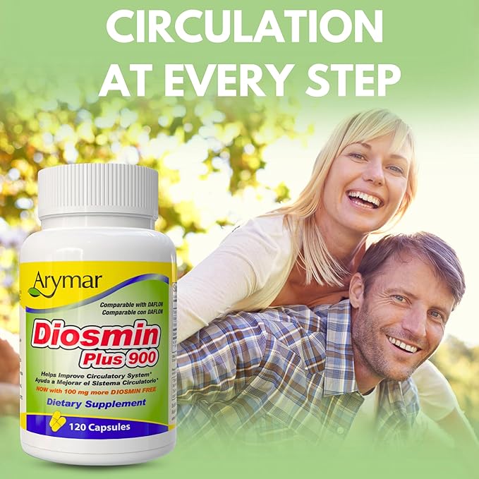 Arymar Diosmin Plus 900 Circulatory System Support (60 Capsules/Pack of 1) (120 Capsules)