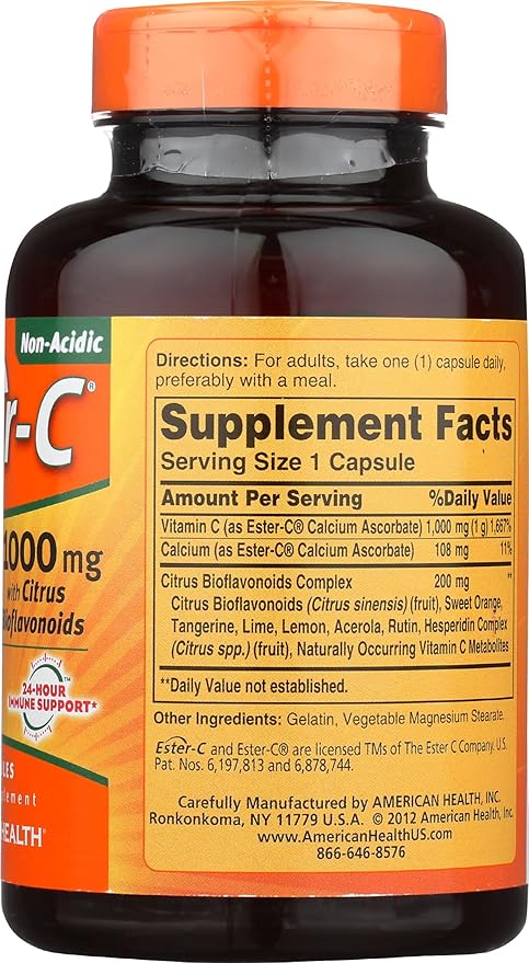 Ester-Vitamin C with Citrus Bioflavonoids 1Vitamin 000 Milligrams 90 Capsules