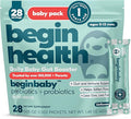 Begin Health BeginBaby Prebiotics and Probiotics for Infants 0-12 Months | Baby Formula Prebiotic + Probiotic Powder with 2'-FL HMO's &amp B. Infantis for Optimal Digestion | 28-Packs - Unflavored