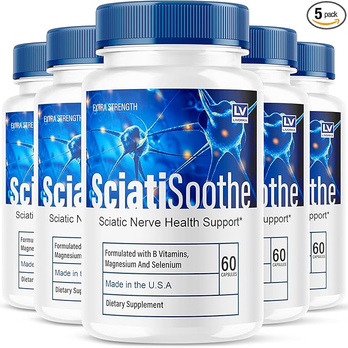 LIVORKA (5 Pack Sciatisoothe - Sciatisoothe Vitamins Sciatisooth Sciati Soothe Supplement Sciati Soothe Capsules Sciatic Sooth 300 Capsules for 5 Months