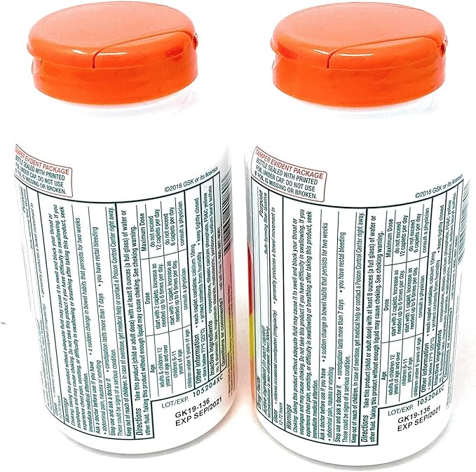 Citrucel Fiber Therapy 240 Fiber Caplets (2 Pack)