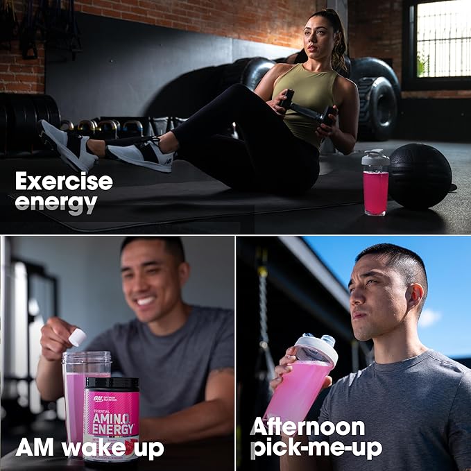 Optimum Nutrition Amino Energy - Pre Workout with Green Tea BCAA Amino Acids Keto Friendly Green Coffee Extract Energy Powder - Watermelon 65 Servings (Packaging May Vary) (Pack of 6)