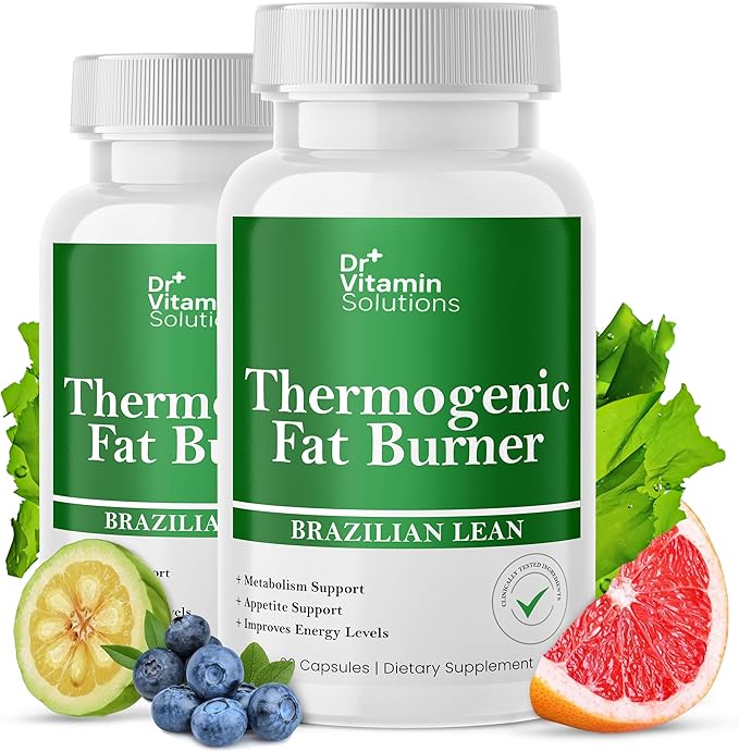 DR VITAMIN SOLUTIONS Professional Detox Cleanse and Thermogenic Fat Burner Bundle - 15 Day Cleanse for Weight Management Gut Health and Bloating Relief - 2-Pack of Each