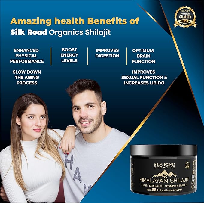 Natural Himalayan Shilajit Hard Resin - 35 gm Organic Shilajit Resin with Fulvic Acid and 85+ Trace Minerals for Metabolism Immunity Energy &amp Focus - Gold Grade Natural Shilajit &amp Measuring