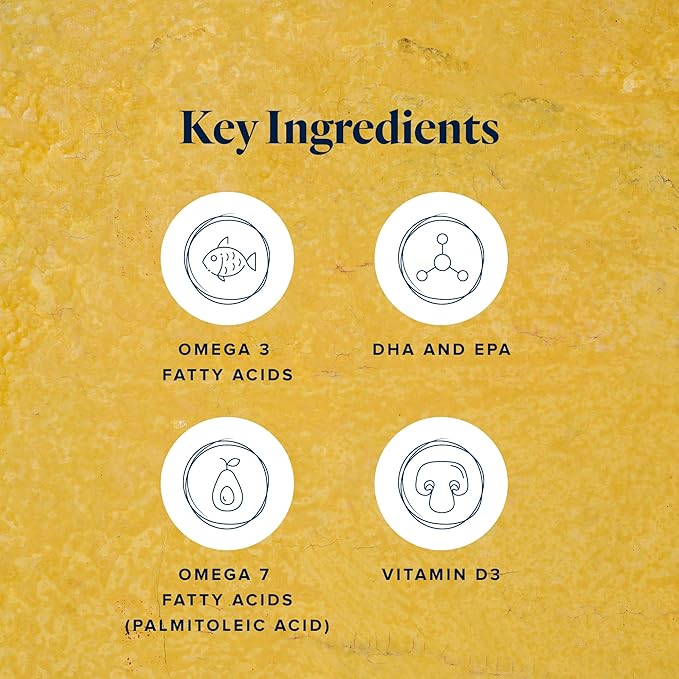 LifeVantage - Omega+ - Supplement 3-in-1 Blend of Omega-3 &amp 7 Vitamin D and for Brain Cardiovascular Skin Health and Immunity - 90 Softgels