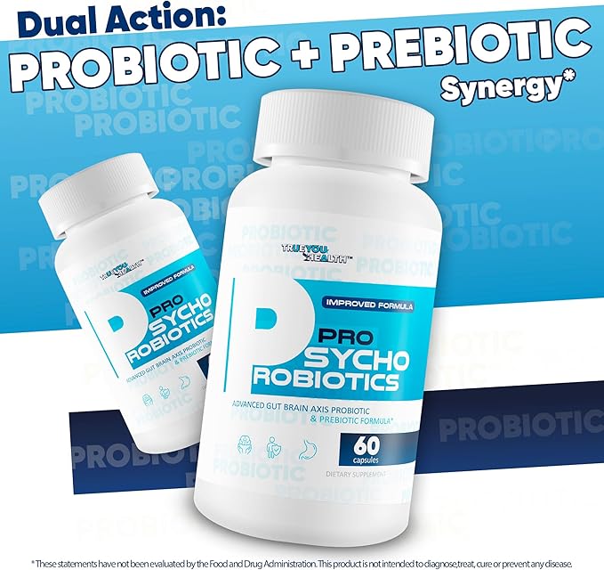 Pro Psycho Probiotics - Our Best Mood Supplement &amp Gut Brain Axis Supplement - Happy Brain Probiotics with Vitamin D - Happy Mood Pills for Women Men Psychobiotics Probiotic Mental Health Suppleme