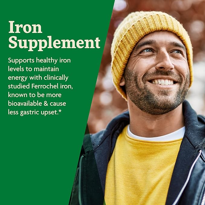 Floradix Iron + Herbs - Iron Supplement for Healthy Energy Support* - Supports Red Blood Cell Formation - Vegan Non-GMO Gluten-Free Soy-Free - 120 Liquid Phyto-Caps
