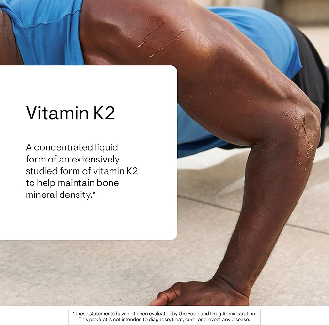 THORNE - Vitamin K2 - Concentrated Vitamin K2 (as MK-4) Liquid Supplement - Supports Bone Heart &amp and Blood Vessel Health* - Third-Party Certified - Gluten Dairy &amp Soy-Free - 1 Fl Oz