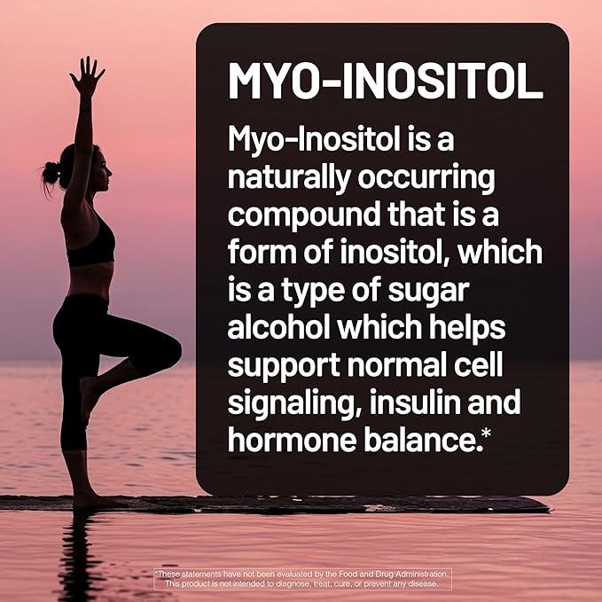 NatureWise Myo-Inositol &amp D-Chiro Inositol Supplement for Women - Fertility Supplements for Women - Ideal 40:1 Ratio - Myo Inositol 2000mg - Non-GMO Vegan USA Manufactured - [30-Day Supply]
