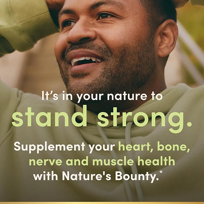 Nature's Bounty Calm Magnesium Glycinate Supplement - High Absorption Magnesium for Relaxed Mood Heart &amp Bone Health 90 Capsules
