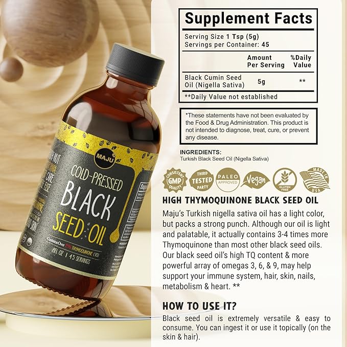 Maju Superfoods Black Seed Oil Liquid &amp Capsules Bundle