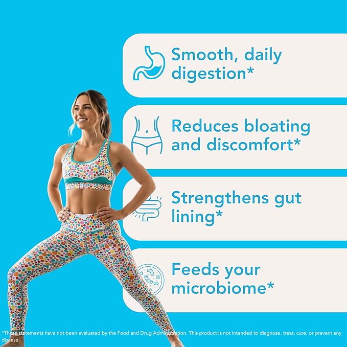 Let Loose Daily Tribiotic Pills - Probiotics Prebiotics and Postbiotics to Feed Your Microbiome and Support Smooth Daily Digestion Gut Health Gut Lining Repair for Women and Men 30 Capsules