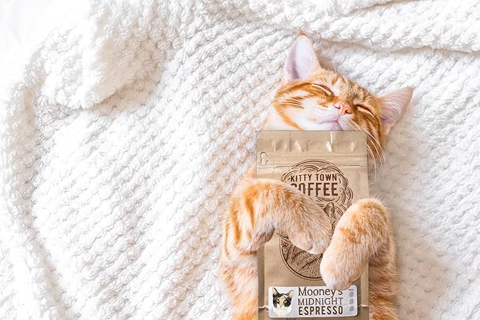 Kitty Town Coffee: Mooney's Midnight Espresso Blend Dark Roast Coffee From Brazil Guatemala &amp Papua New Guinea 2lb (32oz) Ground