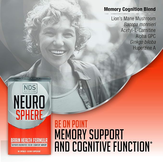 Nutrition Neuro Sphere - Brain Health Formula - Nootropic Increase Focus and Energy Enhance Concentration Antioxidant and Immunity Support - 90 Capsules