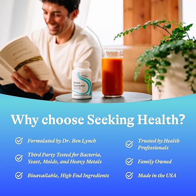 Seeking Health Stress Nutrients Formerly Adrenal Nutrients Adrenal Support Supplement Healthy Cortisol Regulation and Normal Stress Response Support (90 Capsules)*