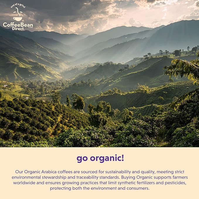 Coffee Bean Direct Organic Fair Trade Guatemalan Whole Bean Coffee Light Roast 5 Pound Bag (Pack of 1)