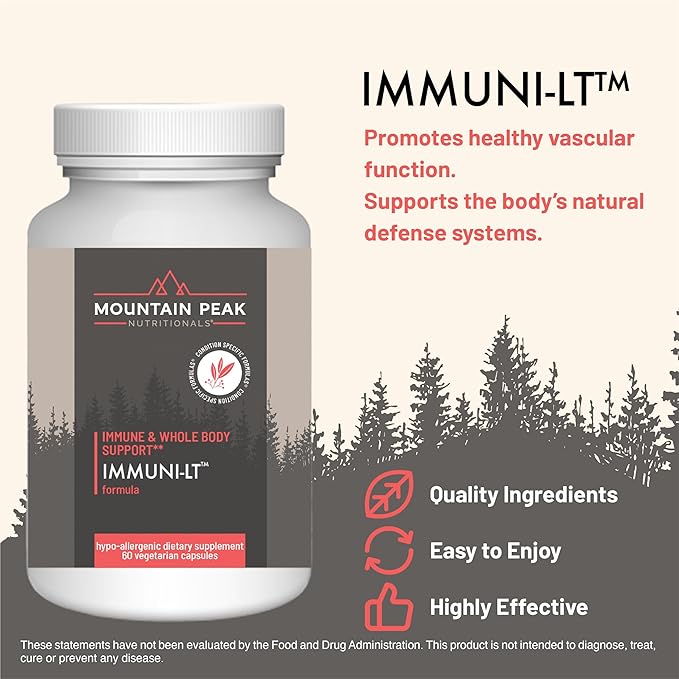 Mountain Peak Nutritionals Immuni-LT - Immune System &amp Whole Body Support Supplement - Power Packed Immune Booster Dynamic Immune Defense with Essential Vitamins &amp Minerals (60 Vegetarian Cap