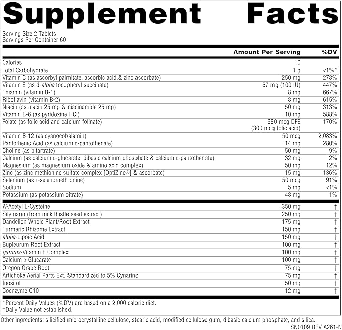 Source Naturals Liver Guard - Silymarin CoQ10 N-Acetyl Cysteine Complex - 120 Tablets