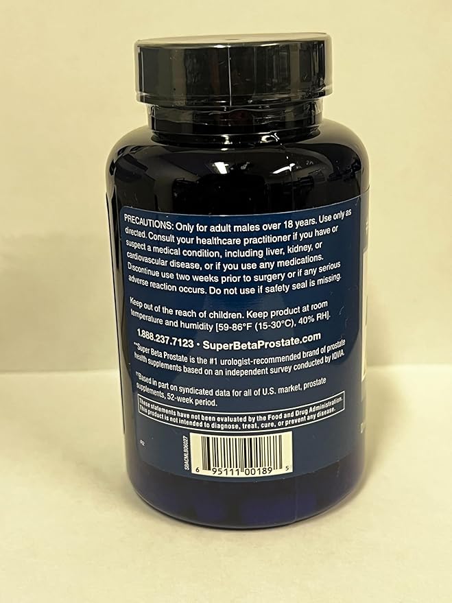 Super Beta Prostate Advanced Prostate Supplement for Men – Reduce Bathroom Trips Promote Sleep Support Urinary Health &amp Bladder Emptying. Beta Sitosterol not Saw Palmetto. (60 Caplets 1-Bottle)
