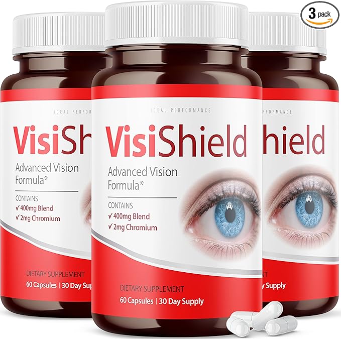 (3 Pack) Visishield Advanced Vision Formula for Eyes Supplement Pills Vitamins (180 Capsules)