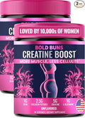 Creatine for Women – Supplement with Collagen &amp BCAA – Supports Muscle Development Post-Workout Recovery Skin Elasticity Healthy Hair &amp Nail - (2 Pack x 30 Servings Unflavored)