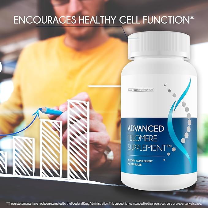 Advanced Telomere Support - Our Best Advanced Telomere Supplement - Anti Aging Pills - Telomeres Lengthening Supplements - Our Best Anti Aging Supplement - NAD Booster Nrf2 Nadh Activator Supplements