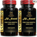 L-Lysine 500mg Free Form Amino Acid - Collagen Formation Support - Daily Nutrient Formula for Balanced Wellness &amp Natural Support - 2 Bottles 200 Counts