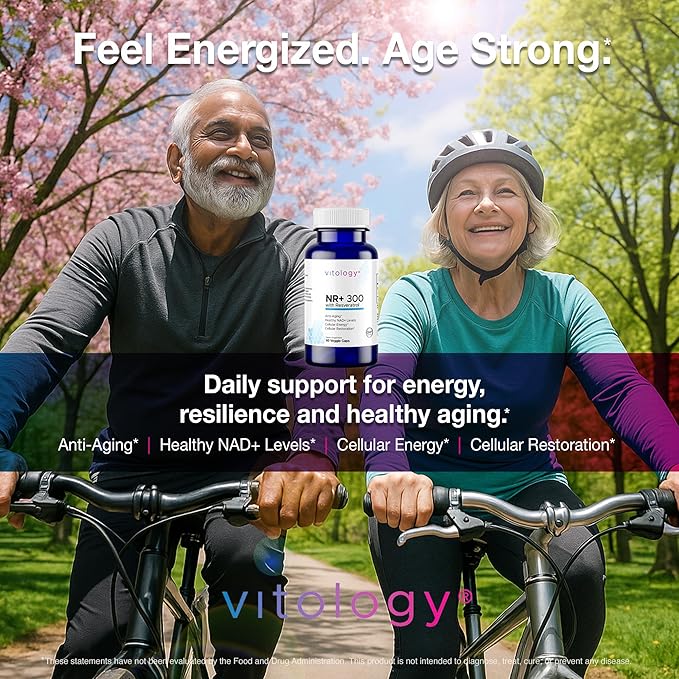 NR+ 300 | Nicotinamide Riboside 300mg with Resveratrol 50mg | Supports NAD+ Levels Cellular Energy &amp Healthy Aging | 60 Capsules