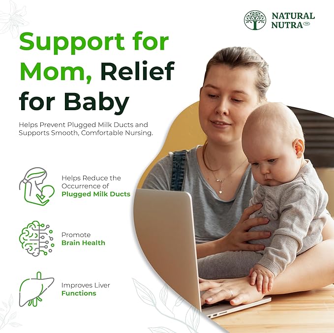 Natural Nutra Sunflower Lecithin 2000 mg Supplement Supports Breastfeeding Moms with Plugged Milk Duct Relief Liver &amp Brain Health Booster Soy Free Non-GMO Gluten-Free 120 Softgels (2 Pack)