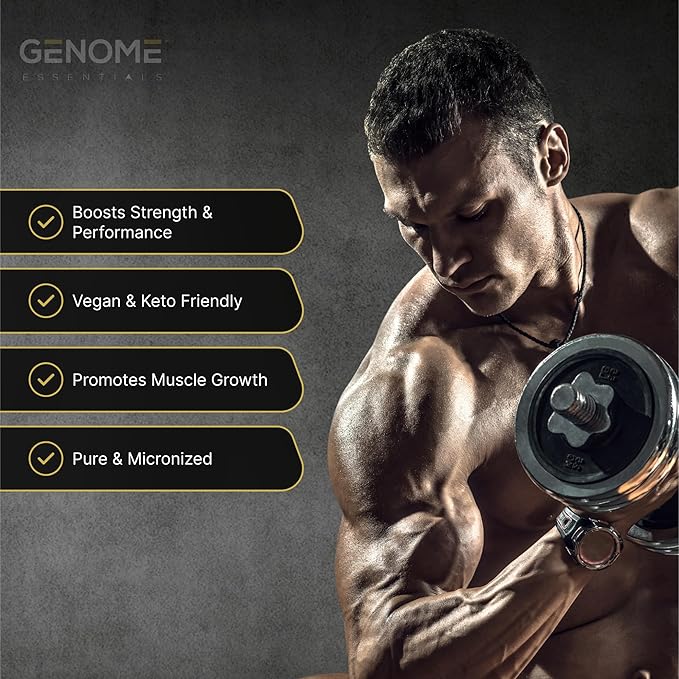 Premium Creatine Monohydrate Powder | Muscle Growth &amp Recovery | Clean Indgredients 100% Pure Micronized Powder | Keto Vegan-Friendly Non-GMO Gluten-Free | Unflavored |100 Servings