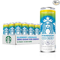 Starbucks Iced Energy Drink Blueberry Lemonade Zero Sugar Energy Drink Plant Based Caffeine Hydration Mental Clarity 12 Fl Oz Cans (Pack of 12)