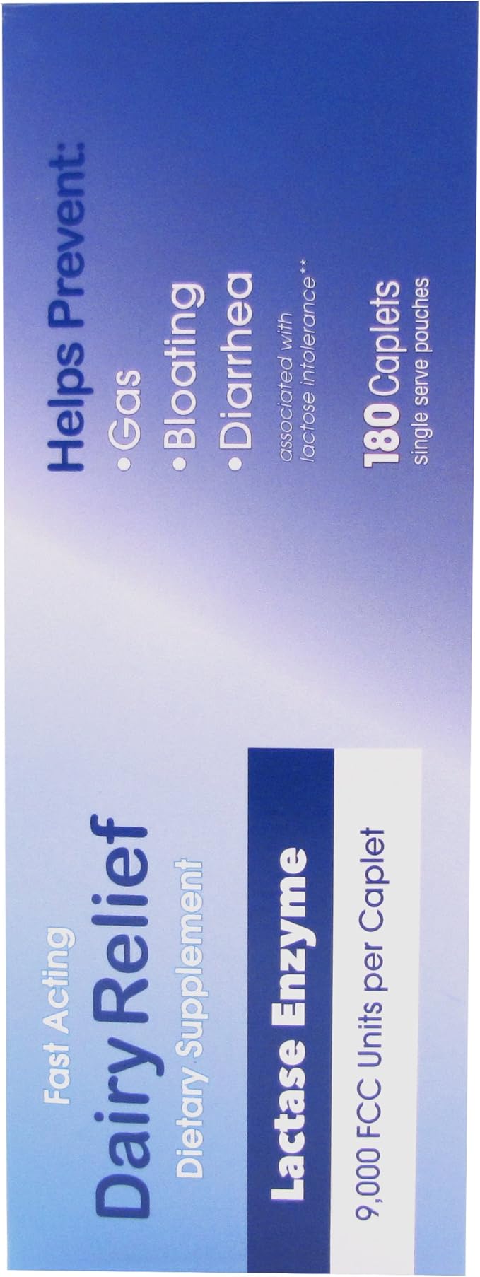 guardian Dairy Relief Fast Acting Lactase 360 Caplets 9000 FCC Maximum Strength Lactose Intolerance Pills Lactase Enzyme Supplement (360 CT)