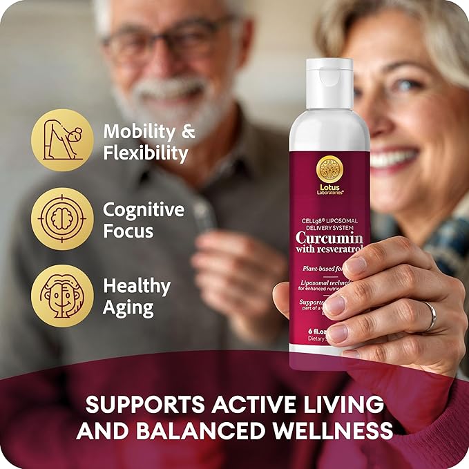Liposomal Turmeric Curcumin with Resveratrol Liquid for Joint Support Inflammation &amp Healthy Aging – Fast-Acting Curcumin Complex with CELLg8 High Absorption Vegan Non-GMO – 30 Servings 6 fl